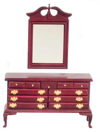 Dresser with Mirror, Mahogany